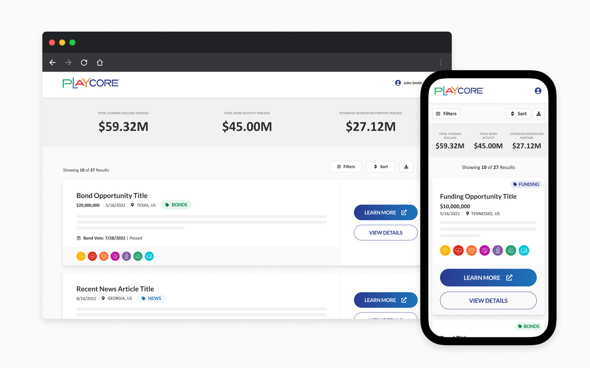 Funding Tool Responsive Mockup